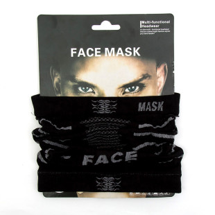 Бафф гірськолижний на обличчя FaceMask чорно-сірий